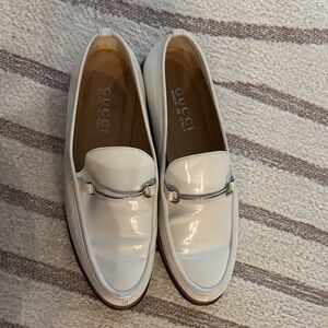 Gucci Women's White Leather Loafers